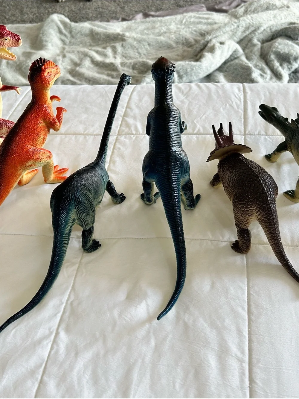 Lot of 6 Dinosaur‎ Figures Toys T-Rex Triceratops Stegosaurus Kids Play Set New